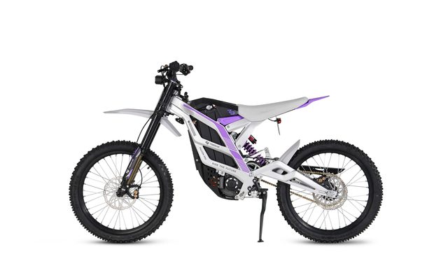 79Bike Falcon Pro electric dirt bike, side profile on white background