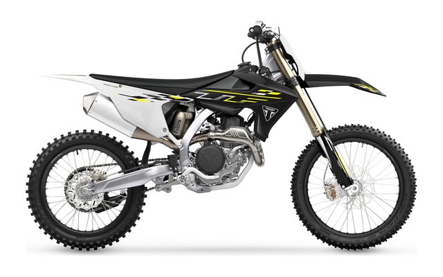 2026 Triumph TF 450-X, side studio view